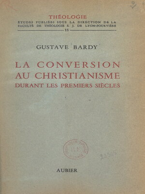 cover image of La conversion au christianisme durant les premiers siècles